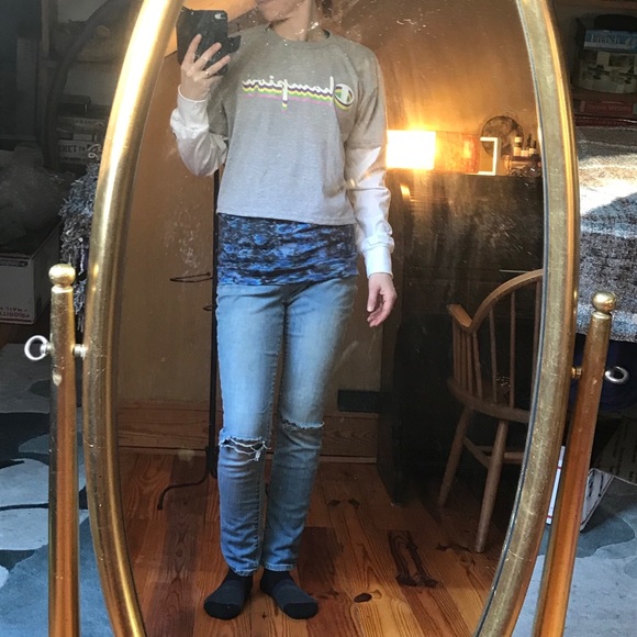 Champion Gray Long Sleeve T-Shirt, EUC, XL - Picture 13 of 14